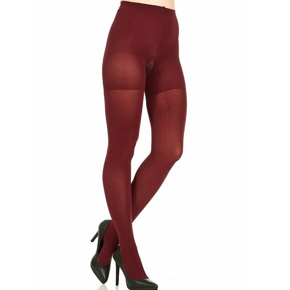 Star Power SPANX Center Stage Shaping Tights Deep Ruby Women's Size A (4'10"-5') - Picture 1 of 4
